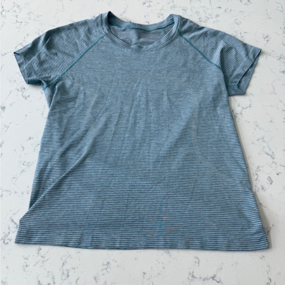Lululemon Striped Blue T-Shirt